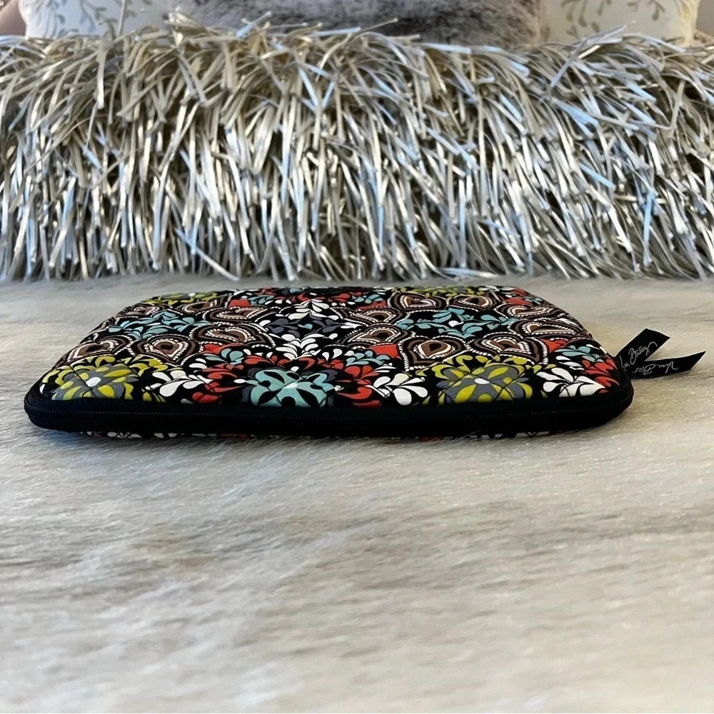 VERA BRADLEY Sierra 2015 Black Orange Blue 10.5 x 8” Padded Tech Tablet Sleeve